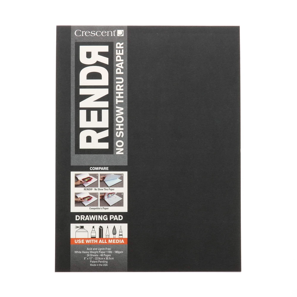 6 Pack: Crescent® RENDR® Soft-Cover Drawing Pad, 9" x 12"