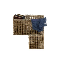 Household Essentials Seagrass Wicker Stair Basket