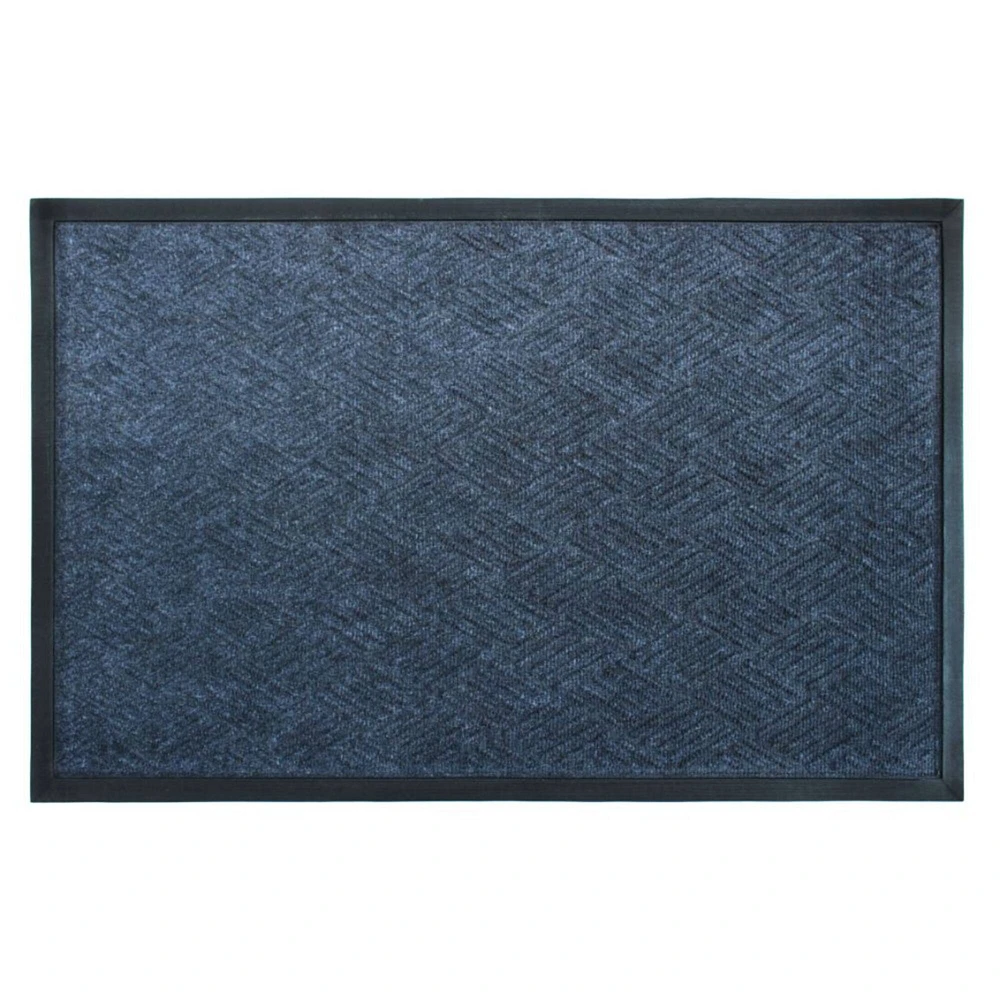 RugSmith Dark Gray Molded Cobalt Rubber Poly Doormat