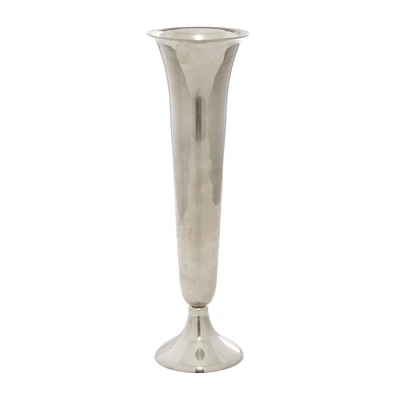 The Novogratz 14" Silver Aluminum Traditional Vase