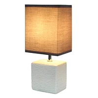 11.8" Simple Designs Stone Table Lamp