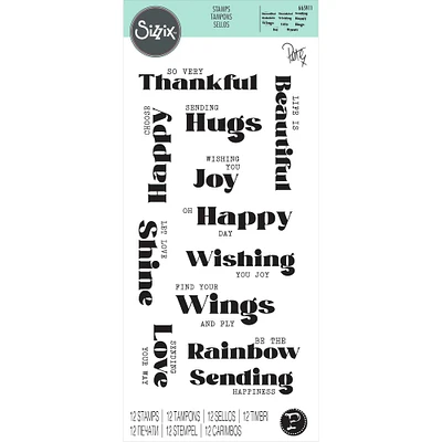 Sizzix® Good Vibes No.4 Clear Stamps by Pete Hughes