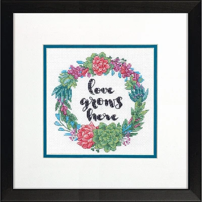 Dimensions® Succulent Wreath Counted Cross Stitch Kit