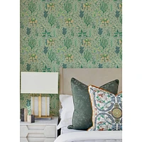 NuWallpaper PrintFresh Avocado Camel's Courtyard Peel & Stick Wallpaper