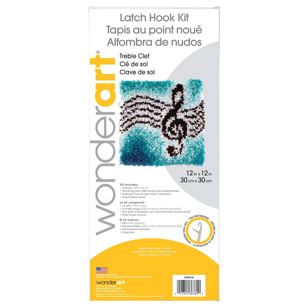 Wonderart® Treble Clef Latch Hook Kit