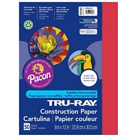 Tru-Ray® 9" x 12" Construction Paper, 5 Packs of 50 Sheets