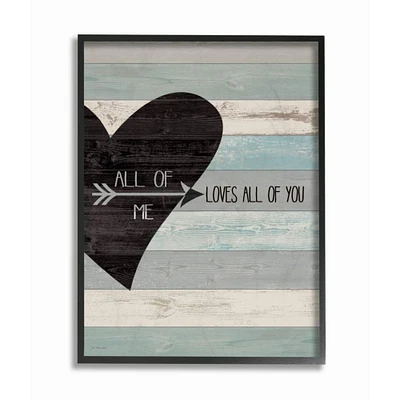 Stupell Industries All of Me Loves All Of You Black Framed Wall Art