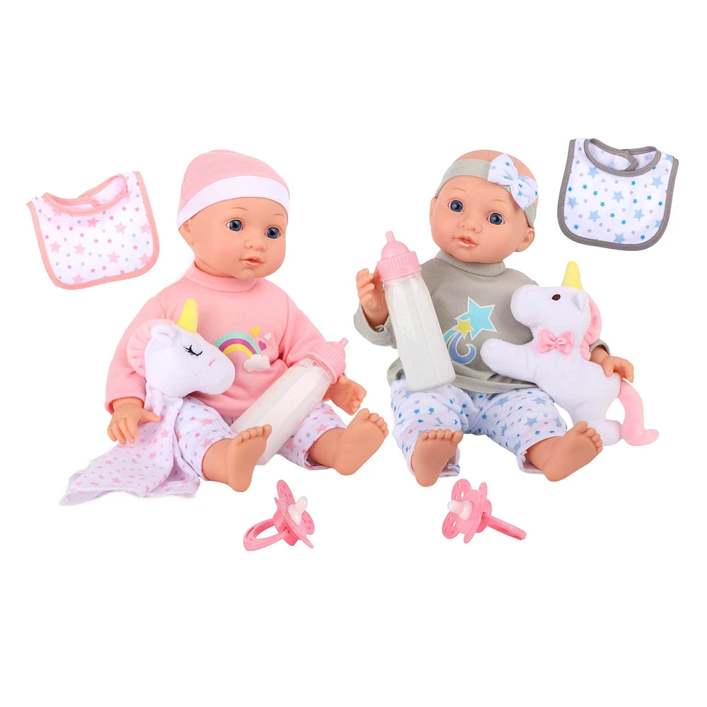 Dream Collection 14" Twins Baby Doll Set