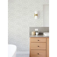 InHome Bliss Print Gray Peel & Stick Wallpaper