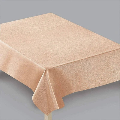 JAM Paper 84" Metallic Rose Premium Shimmer Fabric Tablecloth