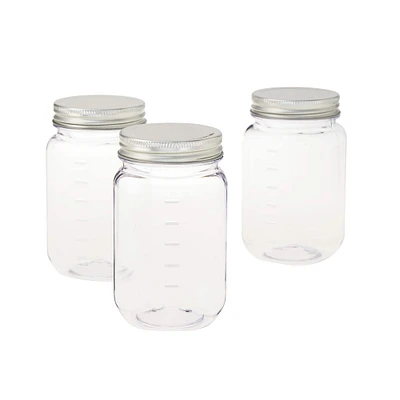 16oz. Plastic Mason Jars by Celebrate It™, 3ct.