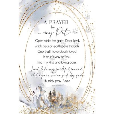 A Prayer For My Pet Inspirational Wood Plaque