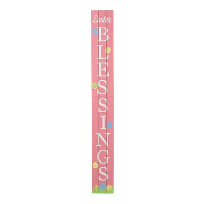 Glitzhome® 60'' Easter Blessings Wooden Porch Sign