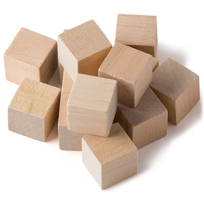 6 Packs: 13 ct. (78 total) 1" Wood Square Blocks by Make Market®