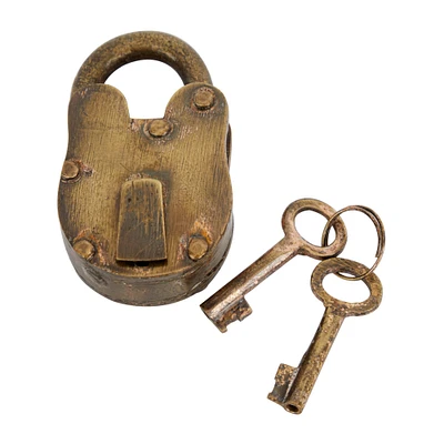 Brass Iron Eclectic Lock And Key