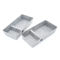 Welaxy Felt 2 Piece Divided Drawer Organizer Trays