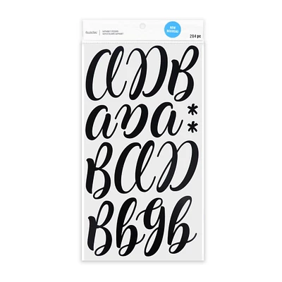 12 Pack: Black Hand Letter Alphabet Stickers by Recollections™