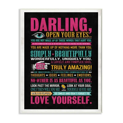 Stupell Industries Neon Darling Love Yourself Wall Art