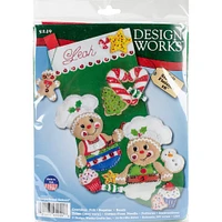 Design Works™ Gingerbread Bakers Felt Stocking Applique Kit