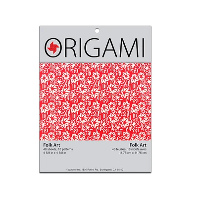 Yasutomo® Japanese Prints 4.625" x 4.625" Origami Paper, 40 Sheets