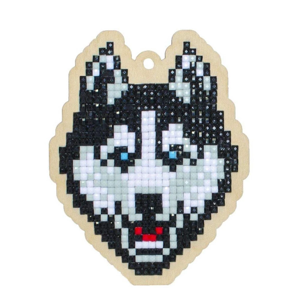 Wizardi Diamond Painting Ornament Kit Husky