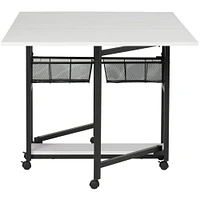 Sew Ready Mobile Craft Table with Folding Top & Storage