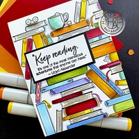 Hero Arts® Bold Prints™ Book Stacks Cling Stamp