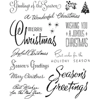 Stampers Anonymous Tim Holtz® Christmastime Phrases Cling Stamps