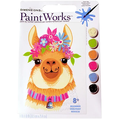 Dimensions® Paintworks™ Flower Llama Paint-by-Number Kit