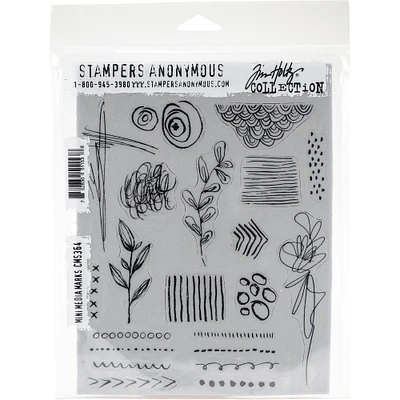 Stampers Anonymous Tim Holtz® Mini Media Marks Cling Stamps