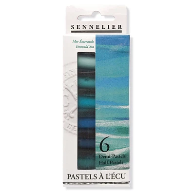 Sennelier Emerald Sea Extra-Soft Half-Pastel Set, 6ct.