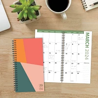 2024 3.5" x 6.5" Color Block Softcover Spiral Planner