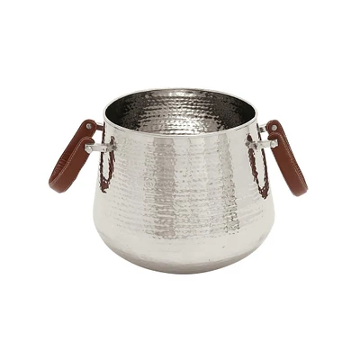 15" Silver Modern Wine Bucket