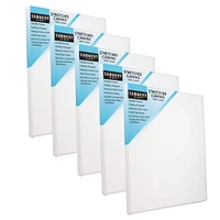 Sargent Art® 5 Pack 11" x 14" Double Primed Cotton Stretched Canvas