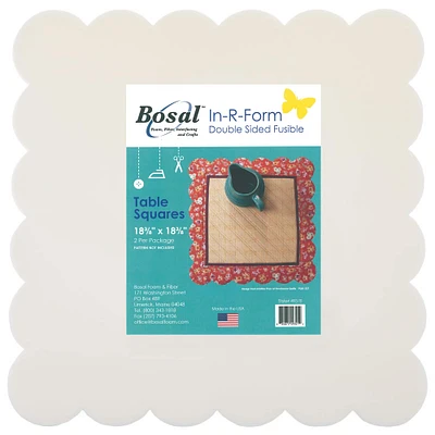Bosal™ In-R-Form™ Table Squares Double-Sided Fusible, 2ct.