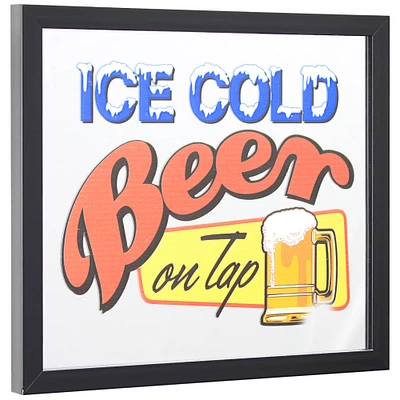 Ice Cold Beer On Tap Printed Accent Mirror