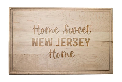 Home Sweet State Home 17" x 11" Maple Cutting Board