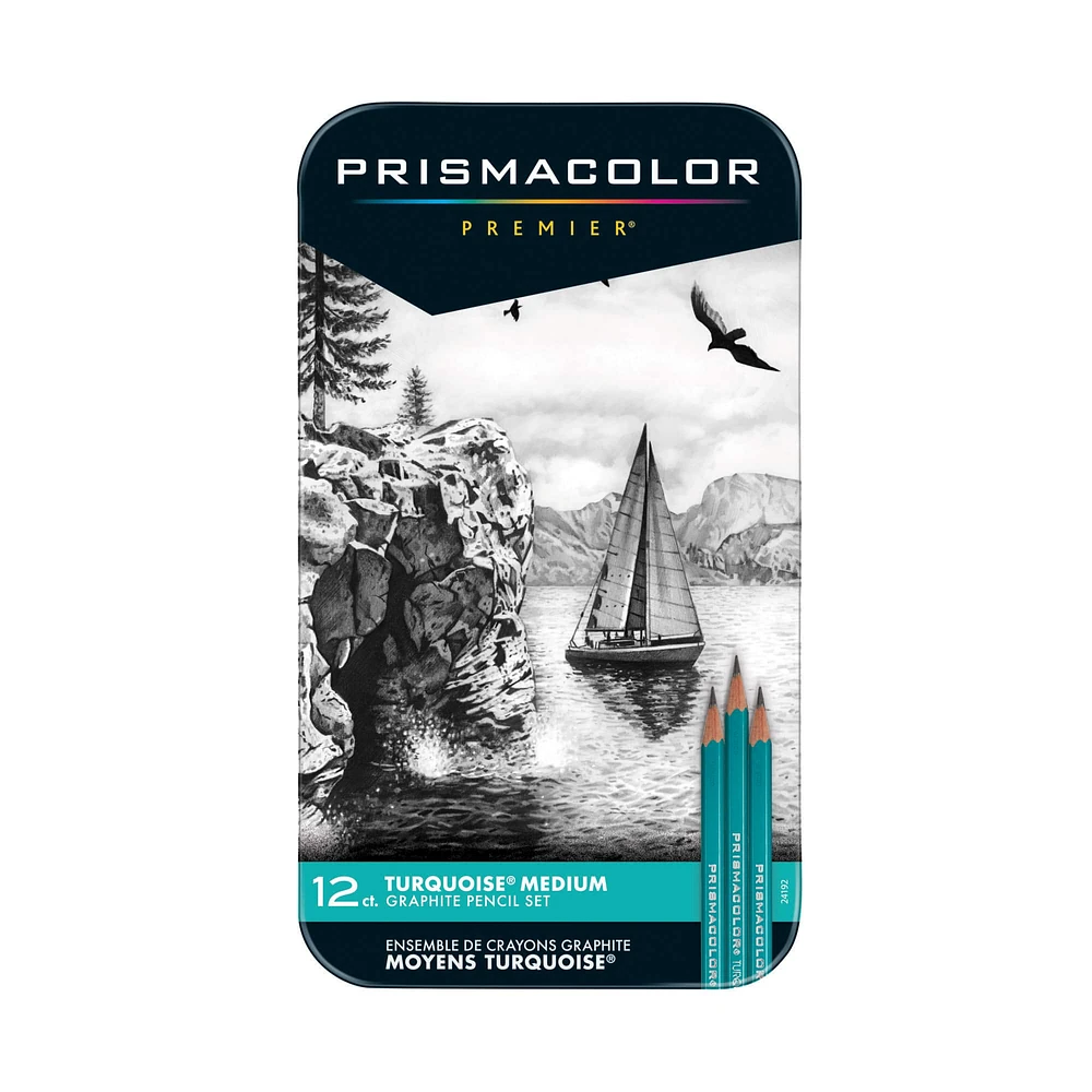 6 Packs: 12 ct. (72 total) Prismacolor® Premier® Turquoise Medium Graphite Pencil Set