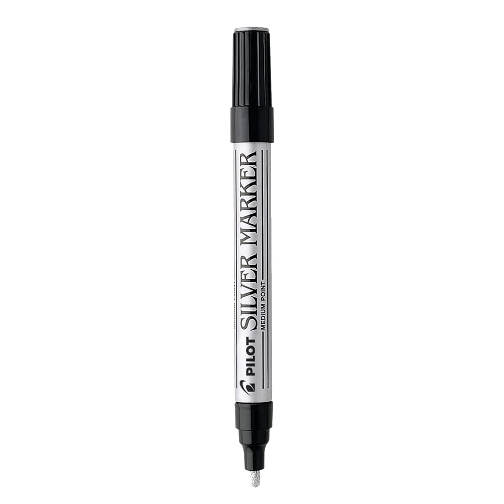 Pilot® Medium Metallic Permanent Marker, Silver