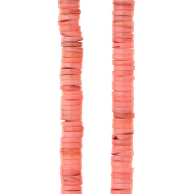 12 Pack: Pink Shell Round Heishi Beads, 8mm by Bead Landing™