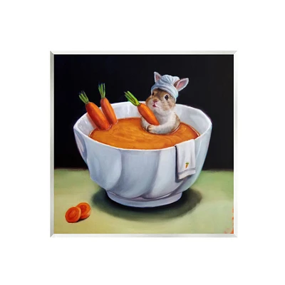 Stupell Industries Bunny Carrot Vegetable Soup Bath Wall Art