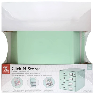 Xyron® Mint Green 4 Drawer Click N Store Storage Box