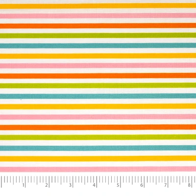 SINGER Pastel Stripe Cotton Fabric