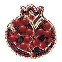 Crystal Art Beadwork Kit For Creating Brooch Pomegranate