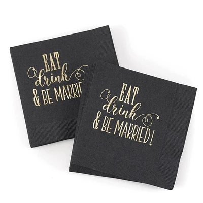 Hortense B. Hewitt Co. Eat, Drink, Be Married Napkin