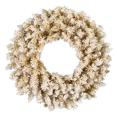 48" Frosted Gold Christmas Wreath