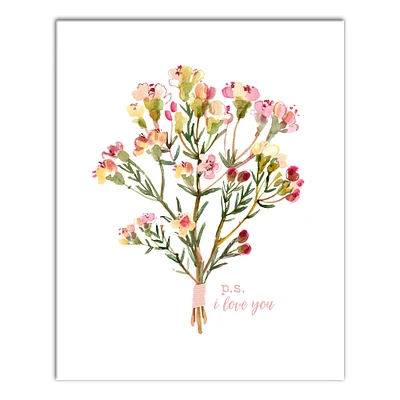 P.S. I Love You Bouquet Canvas Art