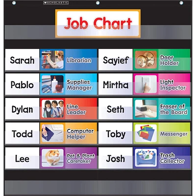 Scholastic® Class Job Pocket Chart with Cards