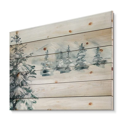 Designart - Snowy Pine Trees