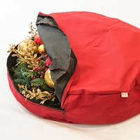 Santa's Bag 30" Hanging Christmas Wreath Storage Container